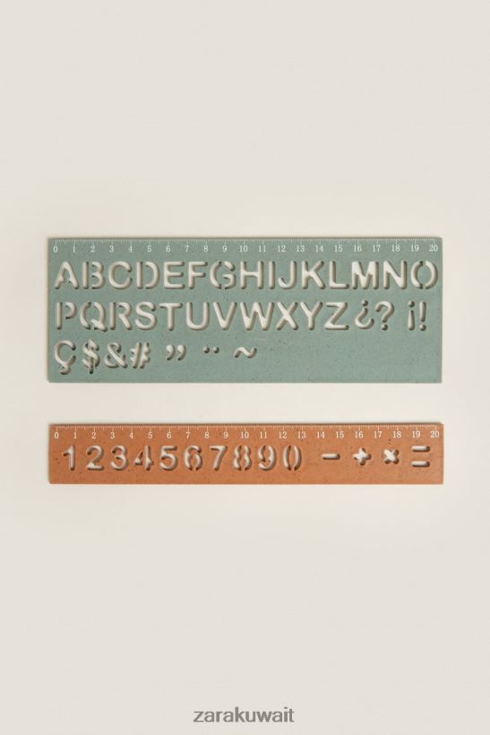 Zara مساطر الأرقام والحروف الأبجدية (حزمة من 2) للجنسين متعدد الألوان مُكَمِّلات 6L6LL81581