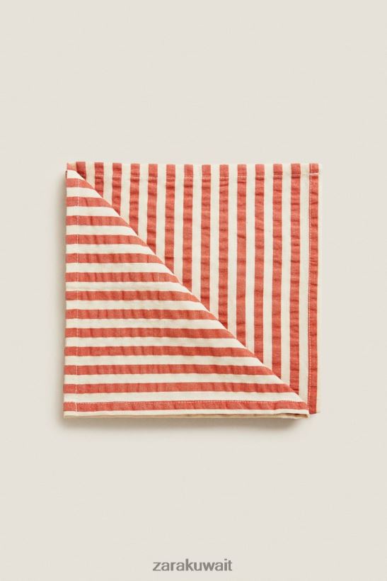Zara مناديل مخططة (عبوة من 2) للجنسين خمري مُكَمِّلات 6L6LL81671