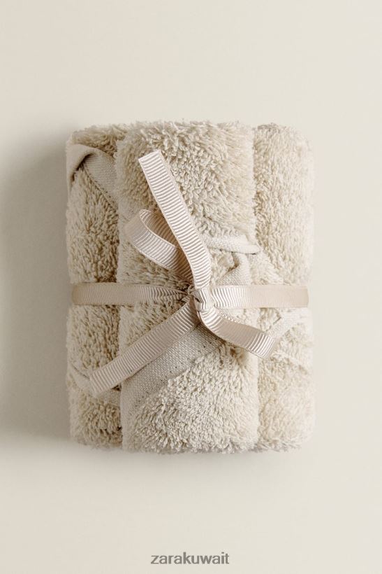 Zara (عبوة من 3) مناشف قطنية للجنسين رمل مُكَمِّلات 6L6LL81739