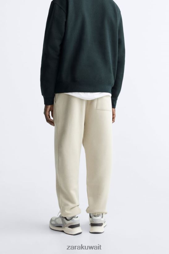 Zara سراويل الركض الأساسية رجال برونزى غامق ملابس 6L6LL81080