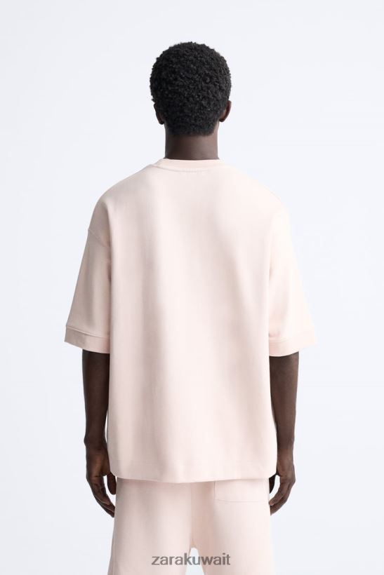 Zara البلوز قسط رجال الوردي الباستيل ملابس 6L6LL81081