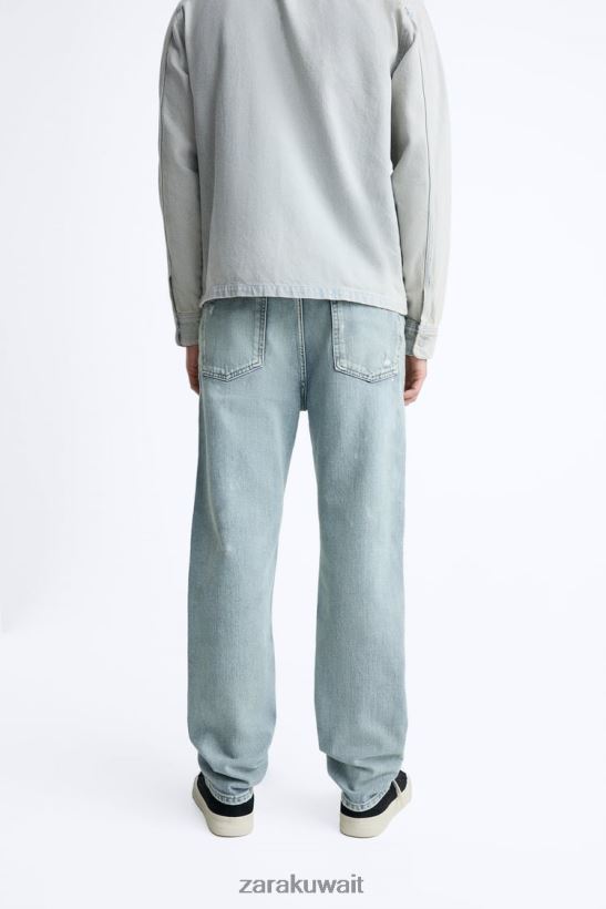 Zara جينز بقصة مستقيمة رجال أزرق ملابس 6L6LL81088