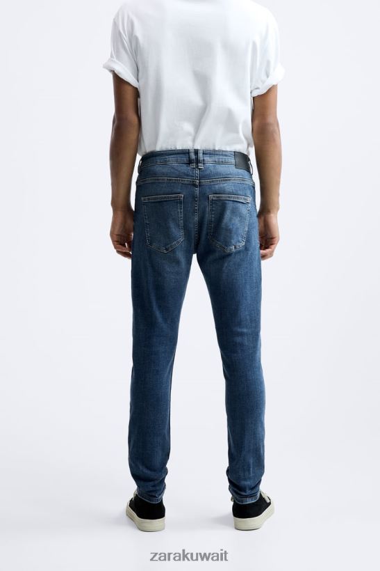 Zara جينز نحيف رجال أزرق ملابس 6L6LL81095