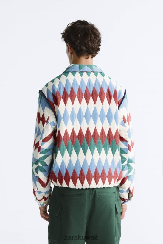 Zara سترة جاكار الماس رجال متعدد الألوان ملابس 6L6LL81117