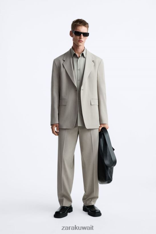 Zara بدلة مريحة رجال المنك ملابس 6L6LL81161