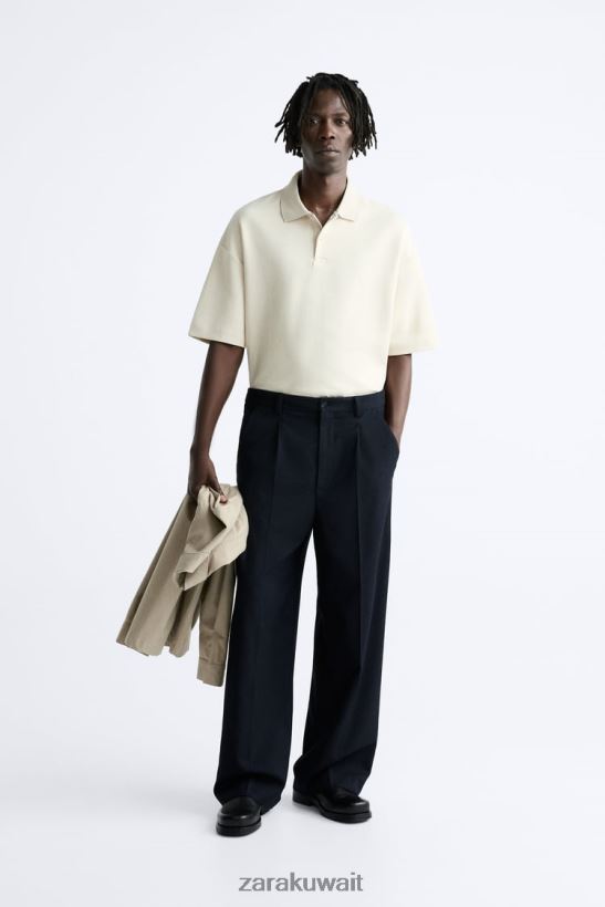 Zara بولو محكم رجال بني داكن ملابس 6L6LL81220