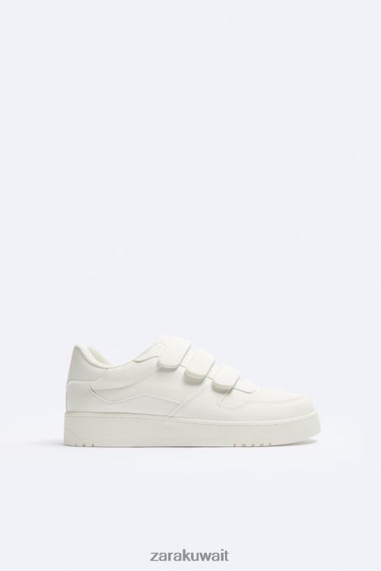 Zara حزام أحذية رياضية الرجعية رجال أبيض العظام أحذية 6L6LL81270