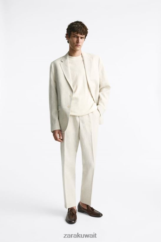 Zara أحذية بدون كعب من الجلد الناعم رجال بني أحذية 6L6LL81274