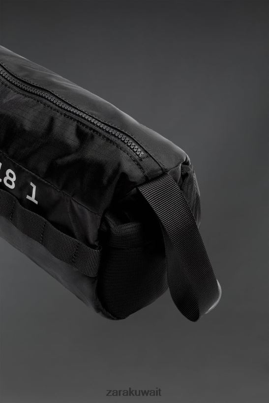 Zara حقيبة غسيل تقنية رجال أسود مُكَمِّلات 6L6LL81279