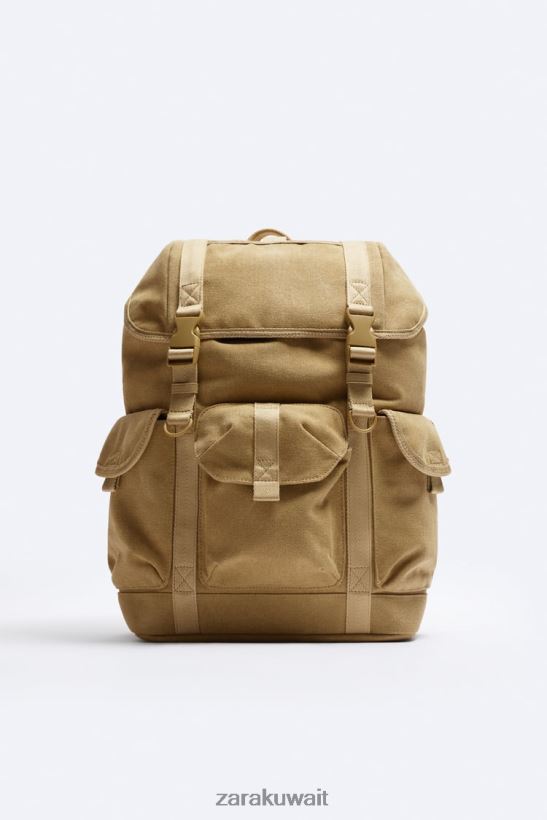 Zara حقيبة ظهر قماشية للمستكشف رجال إبداعي مُكَمِّلات 6L6LL81320