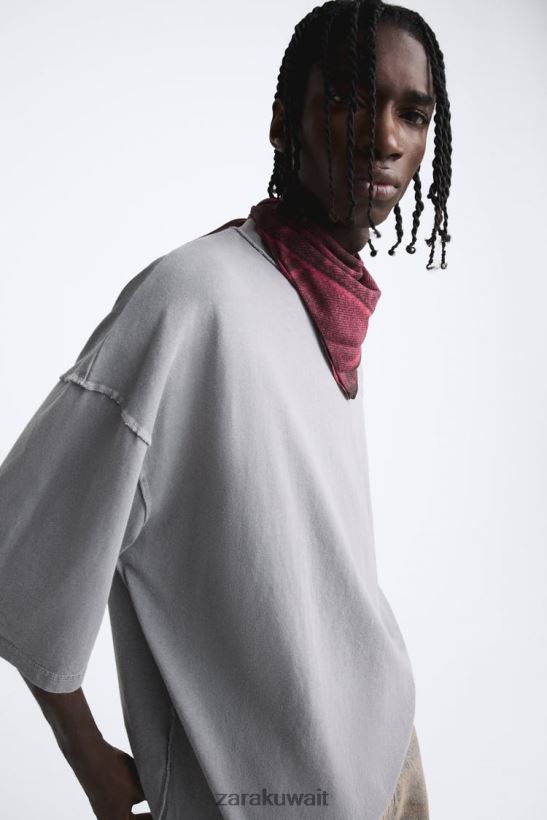 Zara باندانا مطبوعة بتأثير الدنيم رجال ضارب الى الحمرة مُكَمِّلات 6L6LL81397