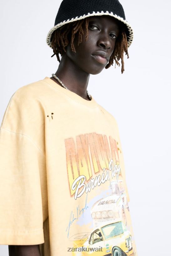 Zara قبعة كروشيه متباينة رجال أسود مُكَمِّلات 6L6LL81439