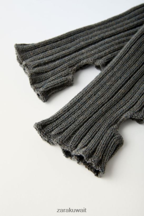 Zara تدفئة الساق متماسكة نحيف أنثراسيت رمادي مُكَمِّلات 6L6LL81511