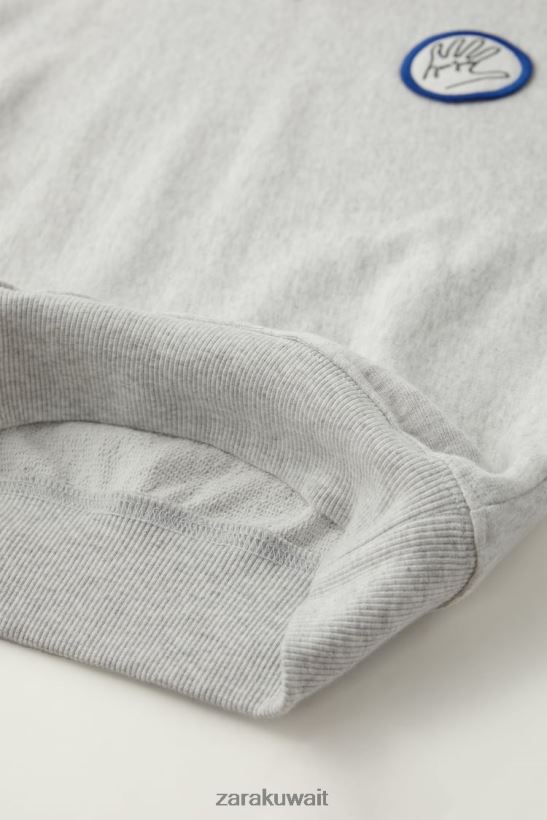 Zara جافا جاكوبس البلوز أطفال مارل رمادي ملابس 6L6LL81516