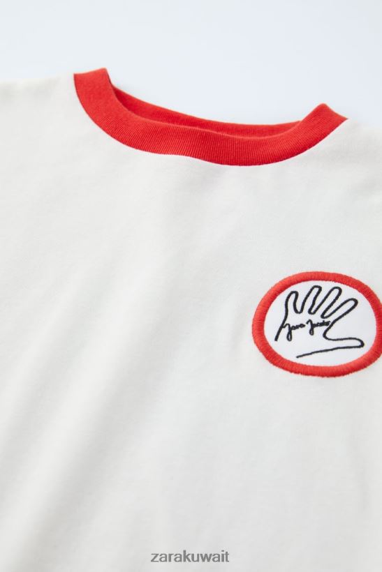 Zara جافا جاكوبس تي شيرت أطفال أحمر ملابس 6L6LL81522