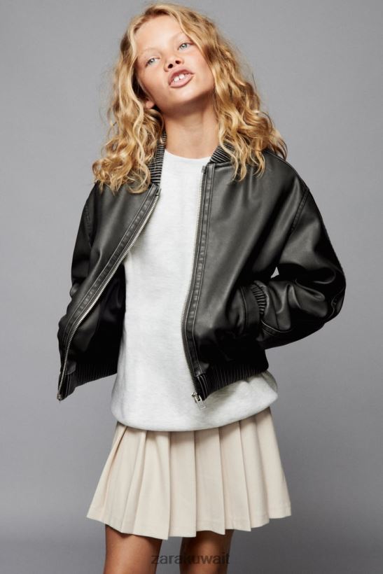 Zara سترة الركض أطفال مارل رمادي ملابس 6L6LL81524