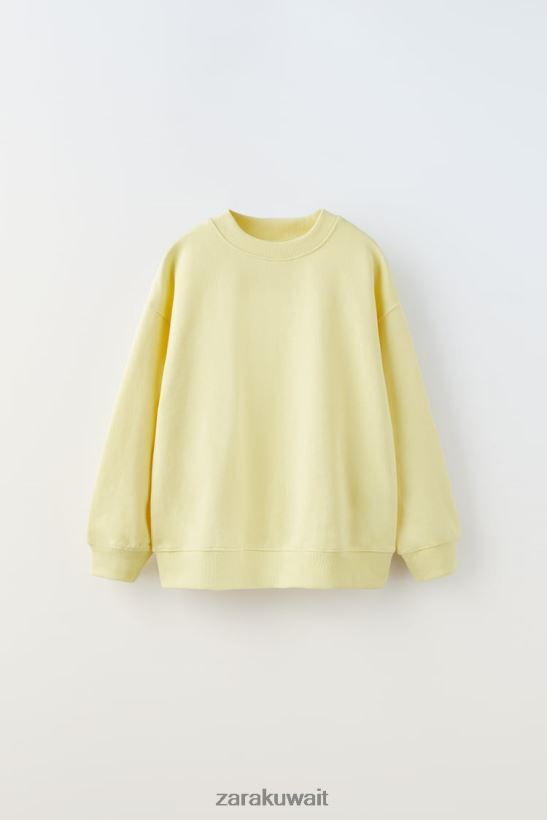 Zara البلوز الأساسية أطفال أصفر ملابس 6L6LL81528