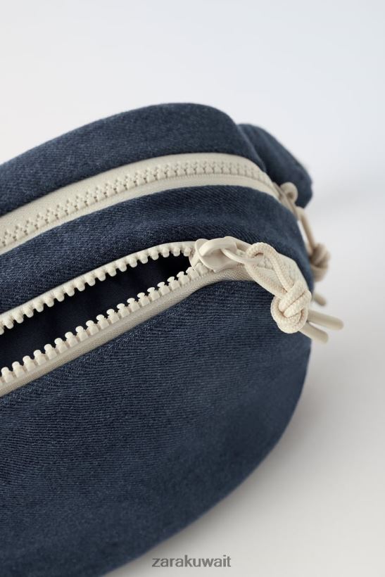 Zara حقيبة حزام الدنيم أطفال ازرق مُكَمِّلات 6L6LL81534