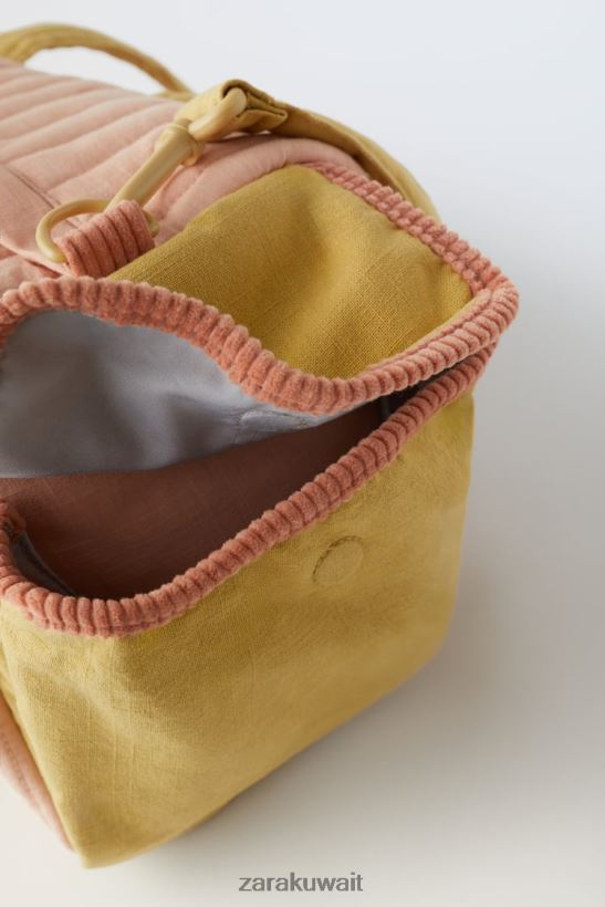Zara حقيبة القماش الخشن مبطن أطفال لون القرنفل مُكَمِّلات 6L6LL81566