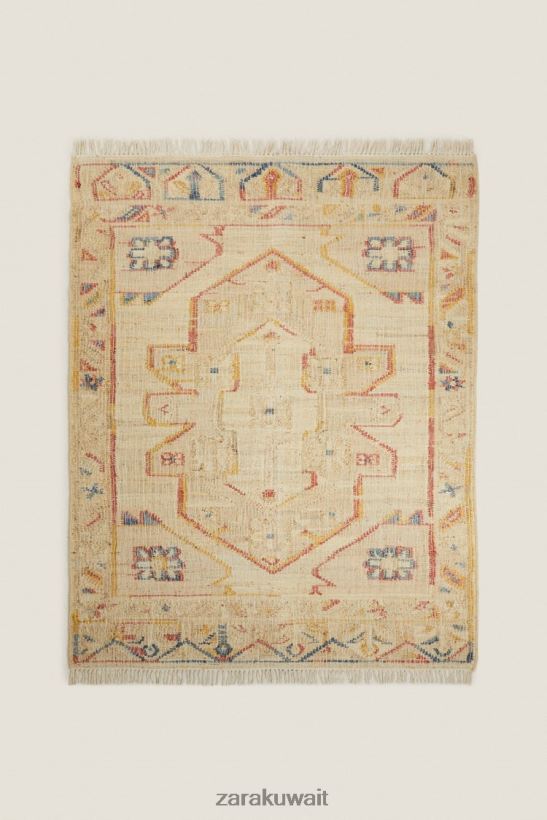 Zara سجادة الجوت العتيقة للجنسين البيج الفاتح مُكَمِّلات 6L6LL81640