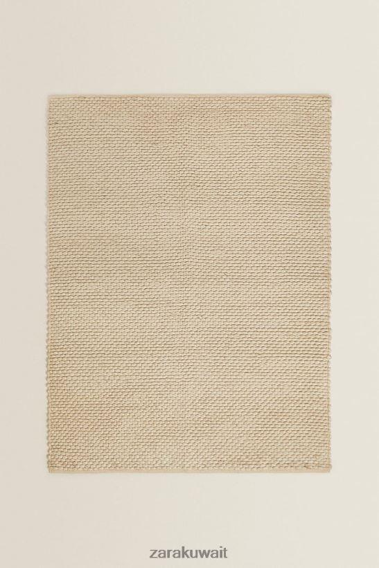 Zara سجادة من الصوف للجنسين بيج فاتح مُكَمِّلات 6L6LL81653