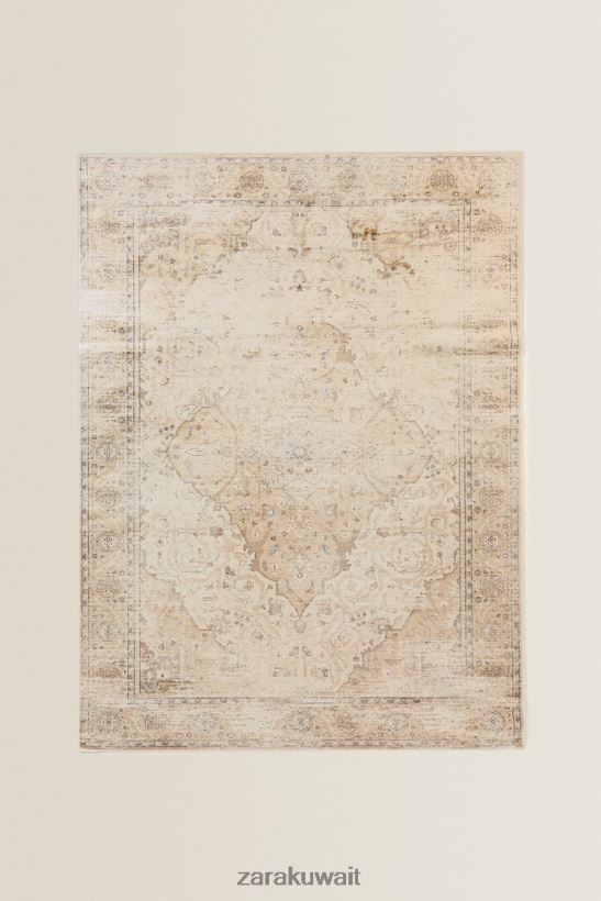 Zara سجادة ذات تأثير عتيق للجنسين بني مُكَمِّلات 6L6LL81657