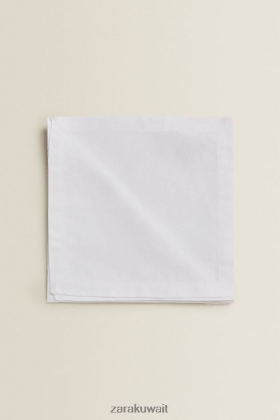 Zara منديل جاكار بطبعة زهور (عبوة من قطعتين) للجنسين أبيض مُكَمِّلات 6L6LL81679