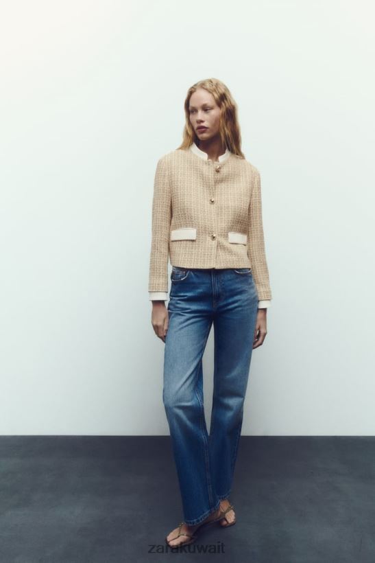 Zara سترة قصيرة محكم نحيف متعدد الألوان ملابس 6L6LL8169