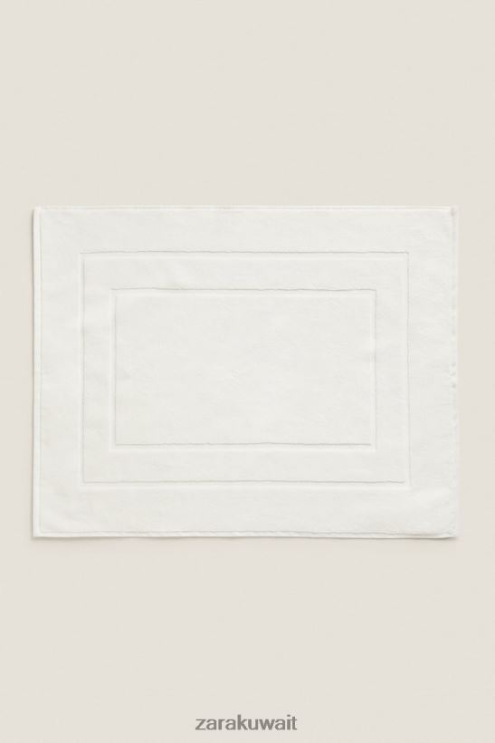 Zara سجادة حمام من القطن الفاخر للجنسين عاج مُكَمِّلات 6L6LL81709