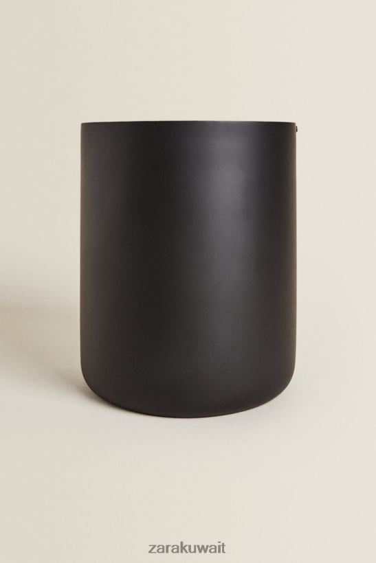 Zara سلة مهملات من الراتنج مع غطاء للجنسين أسود مُكَمِّلات 6L6LL81723