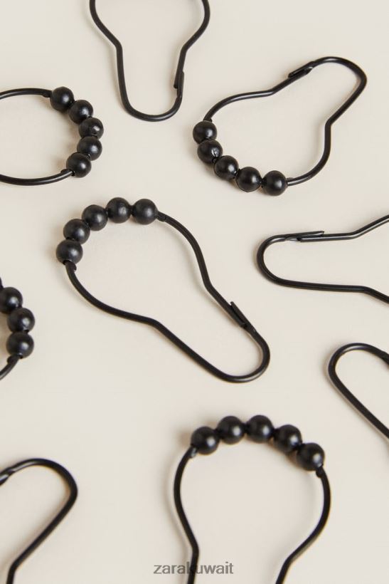 Zara حلقات ستارة معدنية للجنسين أسود مُكَمِّلات 6L6LL81731