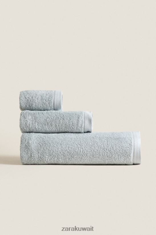 Zara منشفة قطنية للجنسين ازرق رمادي مُكَمِّلات 6L6LL81738