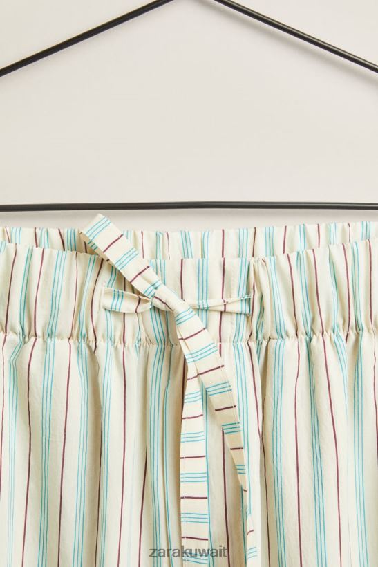 Zara السراويل مع خطوط رقيقة نحيف فانيلا ملابس 6L6LL81798