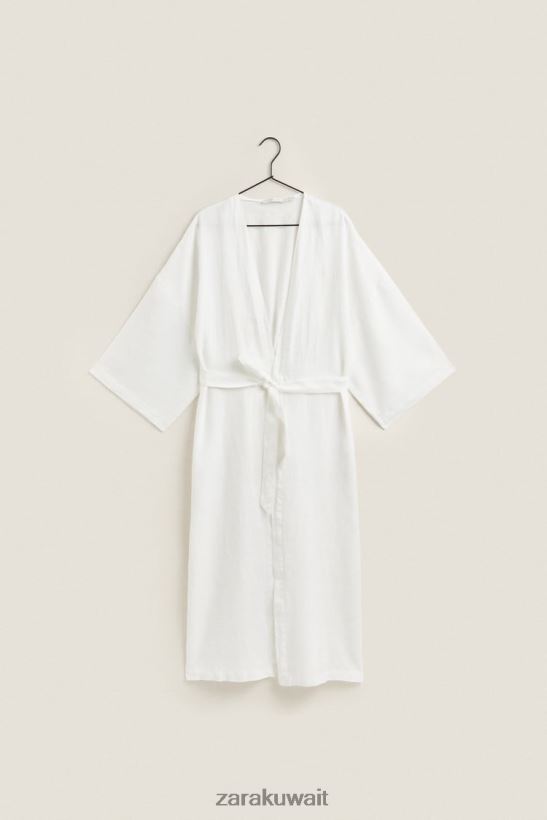 Zara رداء الكتان نحيف بيج فاتح ملابس 6L6LL81818