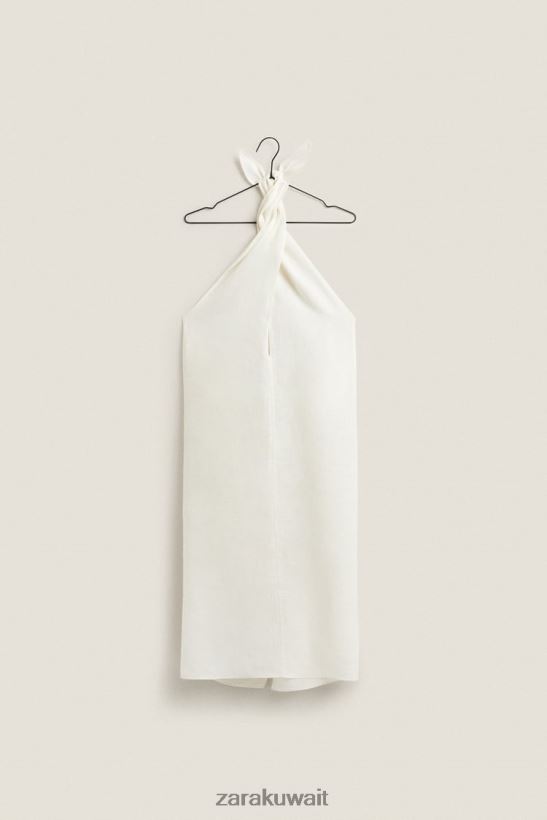 Zara ردائه الكتان متعدد الاتجاهات نحيف بيج فاتح ملابس 6L6LL81821