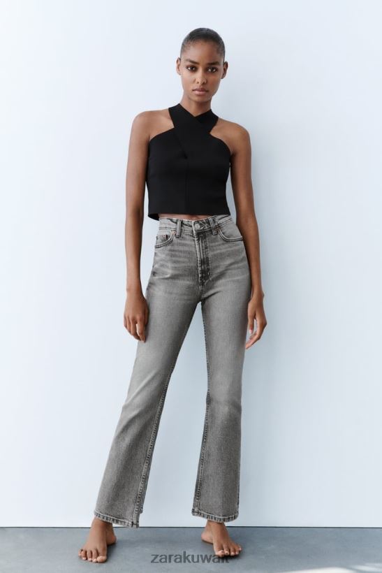 Zara التفاف أعلى الرسن متماسكة نحيف أسود ملابس 6L6LL8276