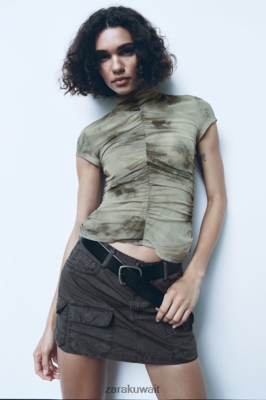 Zara تنورة صغيرة البضائع نحيف رمادي ملابس 6L6LL8646