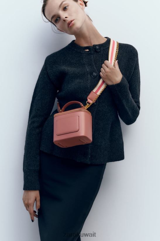 Zara حقيبة كروس منظمة نحيف لون القرنفل مُكَمِّلات 6L6LL8741