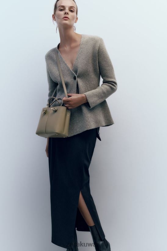 Zara حقيبة مدينة صغيرة نحيف رمادي مُكَمِّلات 6L6LL8742