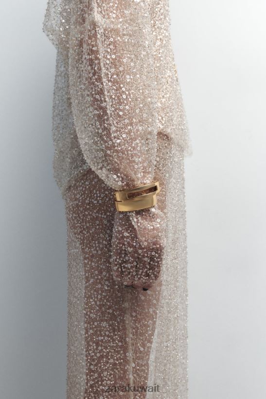 Zara حزمة من الأساور الصلبة نحيف ذهبي مُكَمِّلات 6L6LL8766