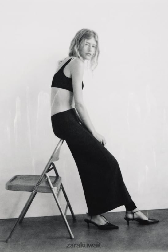 Zara براليت من الصوف نحيف أسود ملابس 6L6LL8836