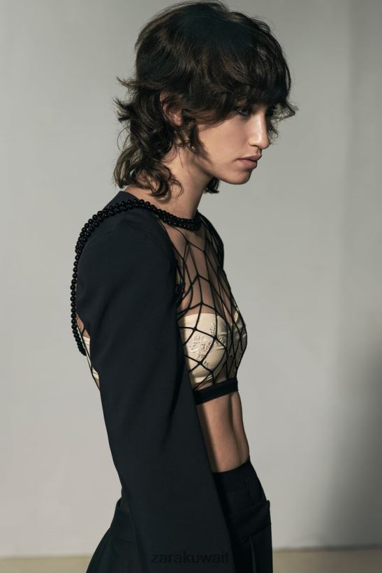 Zara تدفئة الذراع بالأنابيب نحيف البحرية المظلمة ملابس 6L6LL887