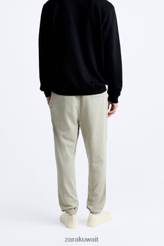 Zara السراويل البضائع الناعمة رجال الكاكي ملابس 6L6LL8966