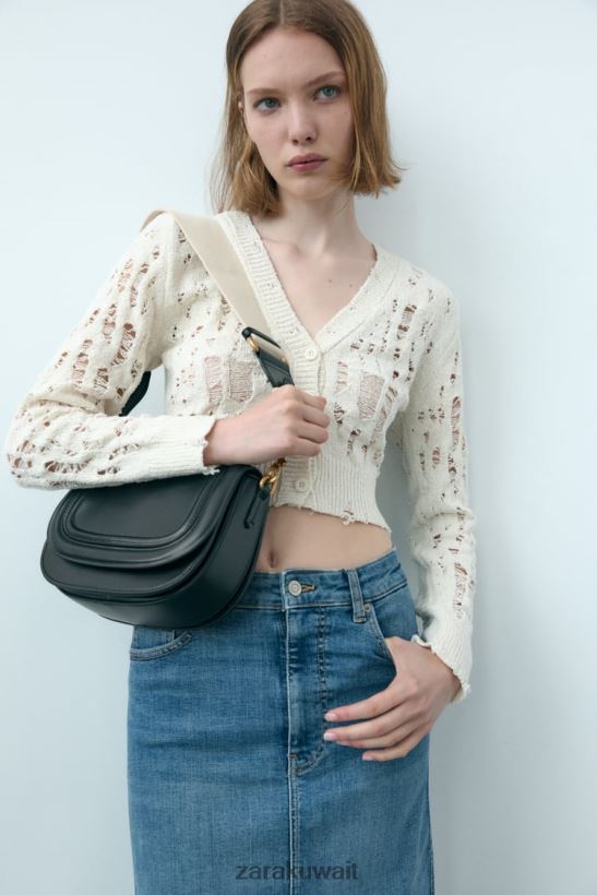 Zara حقيبة CROSSBODY نحيف أسود مُكَمِّلات 6L6LL8751