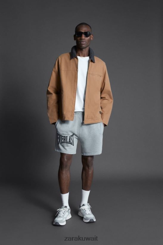 Zara Everlast عداء ببطء السراويل رجال مارل رمادي ملابس 6L6LL81235